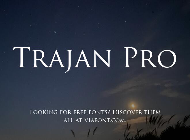 Trajan Pro Font
