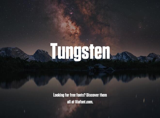 Tungsten Font