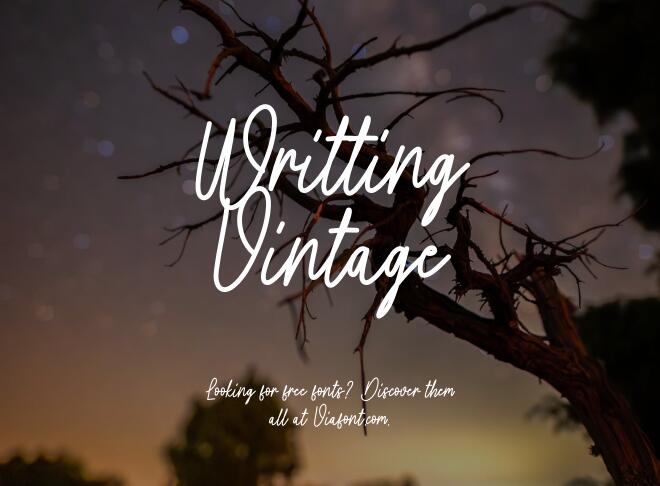 Writting Vintage Font