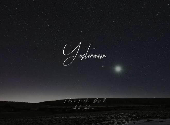 Yestermoon Font
